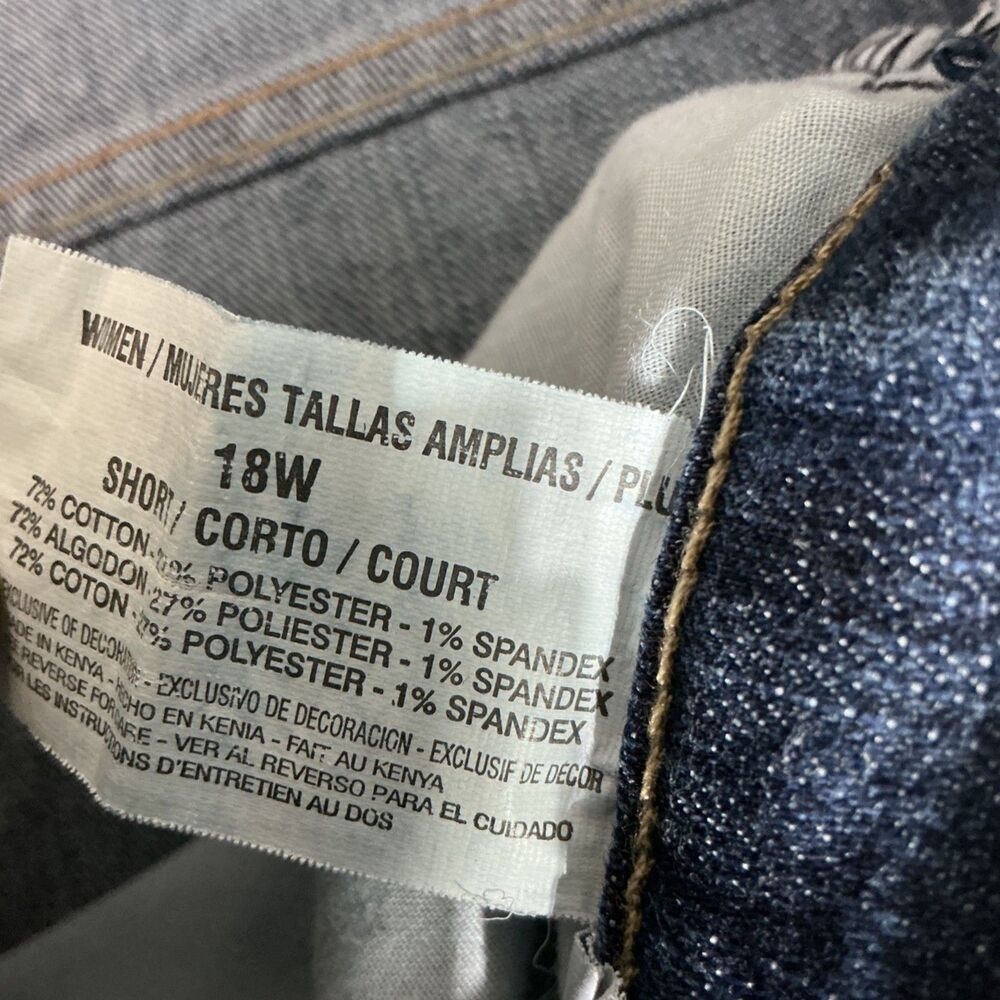 Gloria Vanderbilt Amanda Womens Size 18W Short Blue Tapered Leg Denim Jeans - Picture 5 of 9